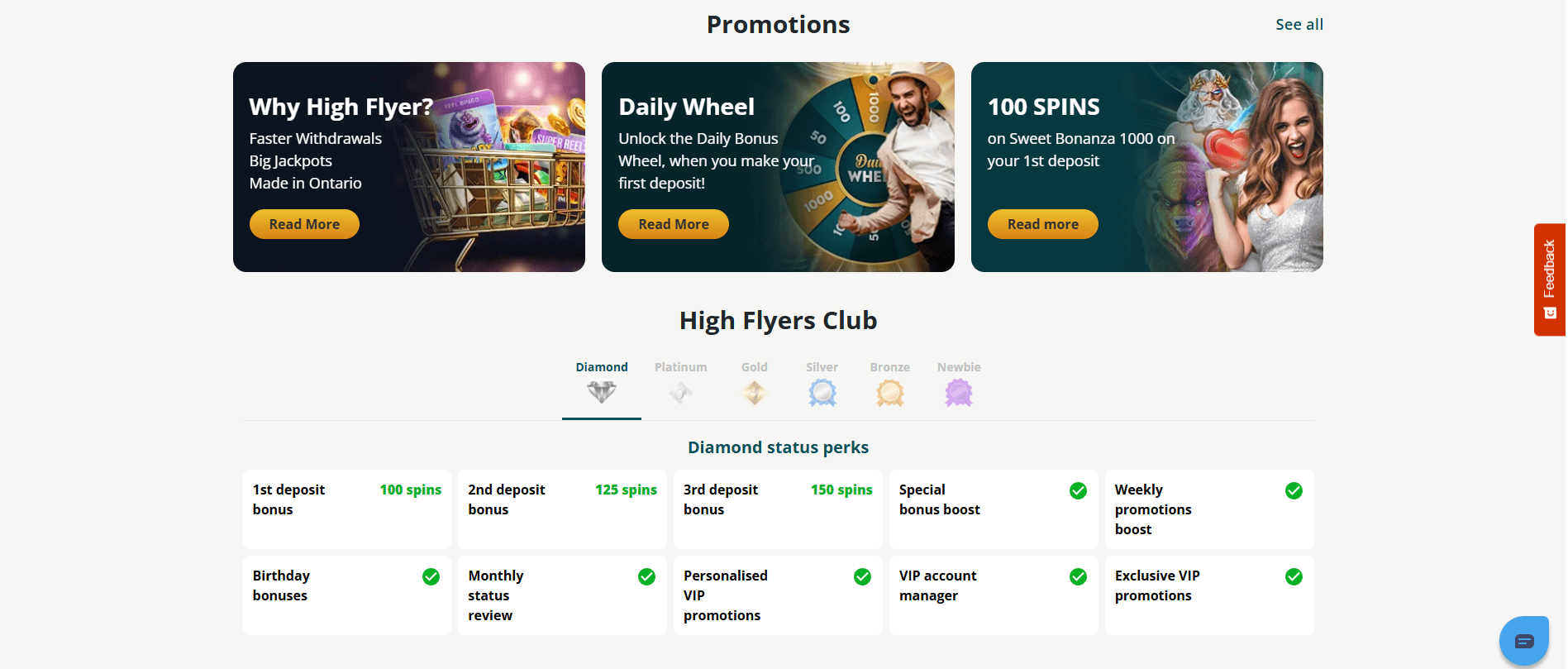 bonuses high flyer casino